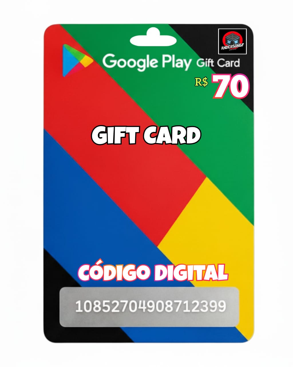 Recarga Google Play $70
